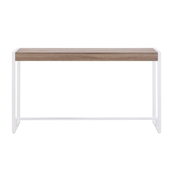 Homeroots 54" Gray Brown And White Sled Console Table   402412