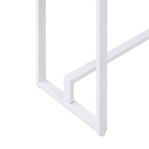 Homeroots 54" Gray Brown And White Sled Console Table   402412