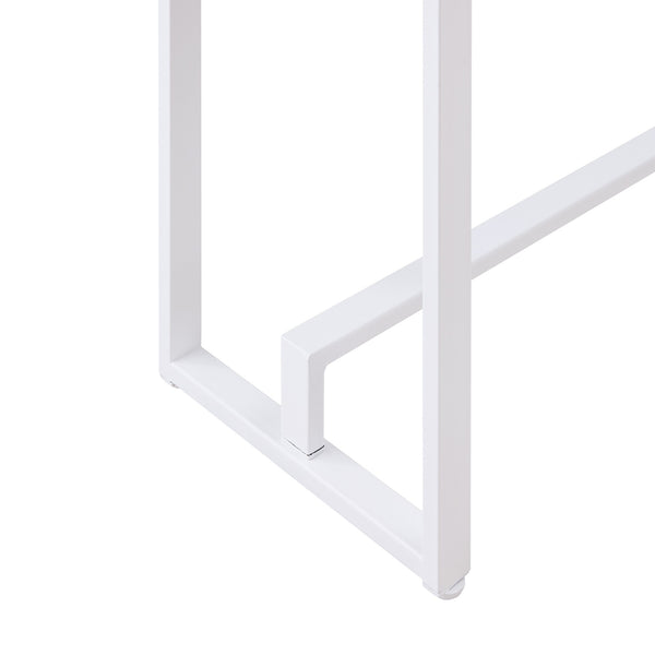 Homeroots 54" Gray Brown And White Sled Console Table   402412