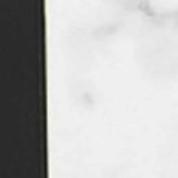 Homeroots 39" White And Black Faux Marble Sled Console Table   402414