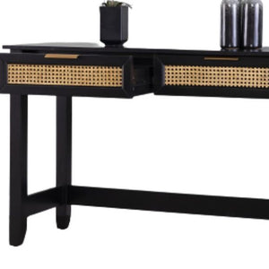 Homeroots 48" Black Console Table And Drawers   402419