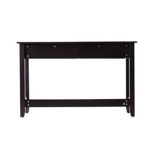 Homeroots 48" Black Console Table And Drawers   402419