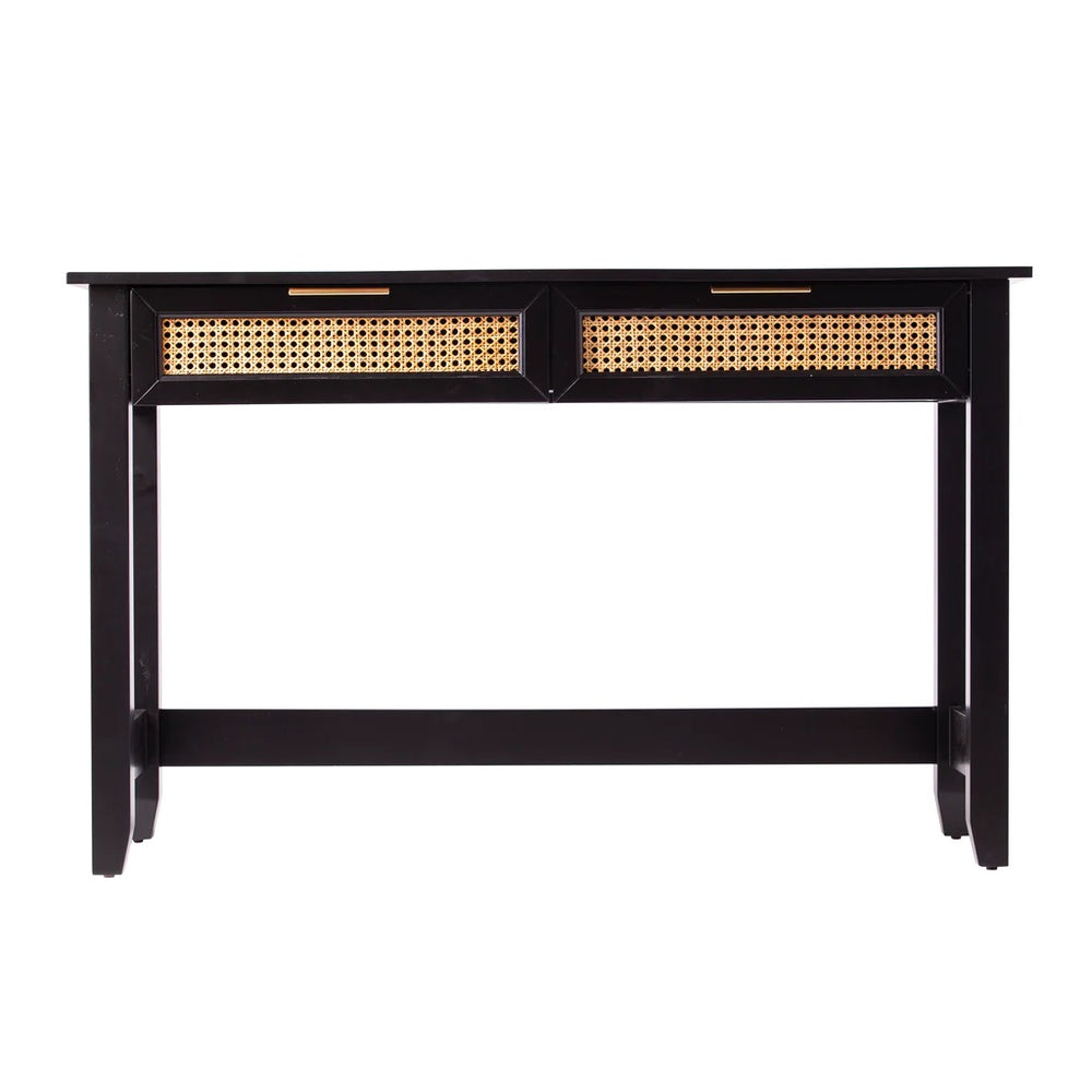 Homeroots 48" Black Console Table And Drawers   402419