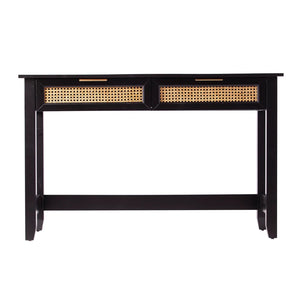 Homeroots 48" Black Console Table And Drawers   402419