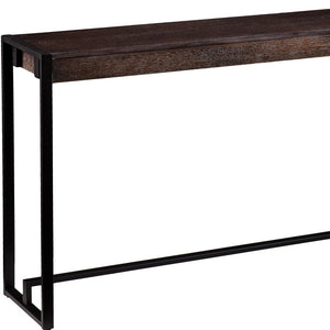 Homeroots 54" Brown And Black Sled Console Table   402427