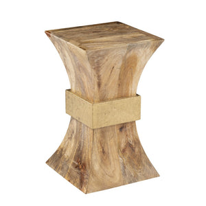 Homeroots 18" Natural Solid Wood And Manufactured Wood Square End Table   402435