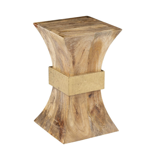 Homeroots 18" Natural Solid Wood And Manufactured Wood Square End Table   402435