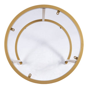 Homeroots Set Of Two 23" Gold Glass And Steel Round Nested Tables   402453