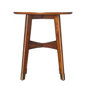 HomeRoots 23" Rustic Brown Solid Wood End Table with Iron Base – Versatile Accent for Living Spaces & Décor 402464