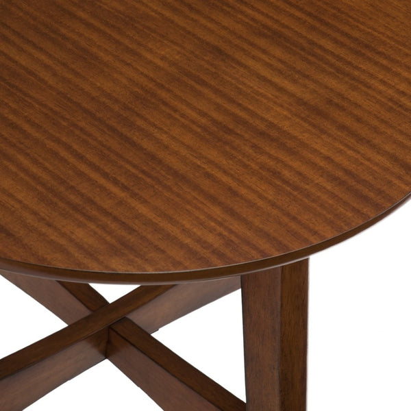 HomeRoots 23" Rustic Brown Solid Wood End Table with Iron Base – Versatile Accent for Living Spaces & Décor 402464