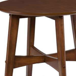 HomeRoots 23" Rustic Brown Solid Wood End Table with Iron Base – Versatile Accent for Living Spaces & Décor 402464