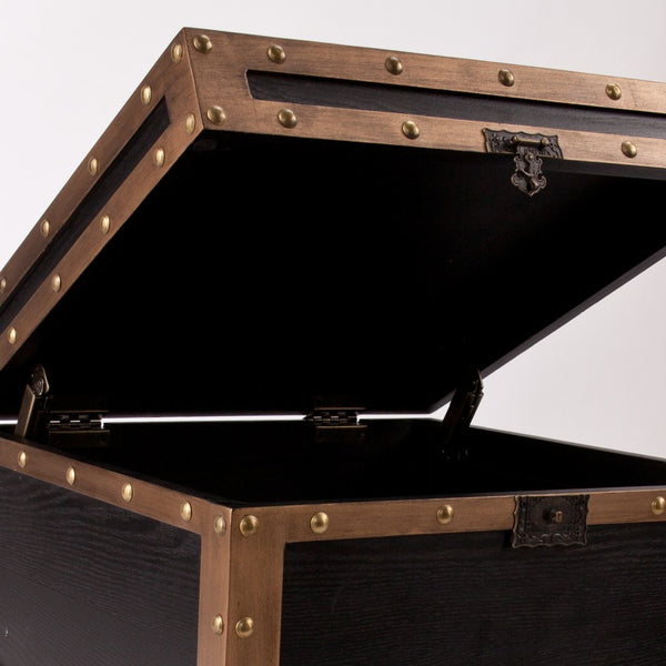 Homeroots 23" Black Manufactured Wood And Iron Square End Table   402471