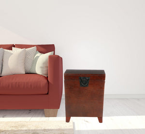 HomeRoots 24" Brown Solid Wood Square End Table – Versatile Nightstand & Accent Table for Cozy Spaces 402472