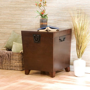 HomeRoots 24" Brown Solid Wood Square End Table – Versatile Nightstand & Accent Table for Cozy Spaces 402472