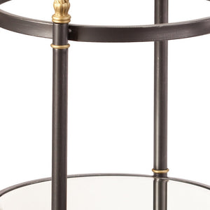 Homeroots 21" Gray Glass Round End Table   402473