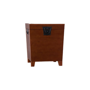 HomeRoots 24" Solid Wood Square End Table - Versatile Brown Nightstand with Storage & Rustic Charm for Any Room 402475