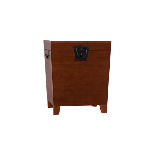 HomeRoots 24" Solid Wood Square End Table - Versatile Brown Nightstand with Storage & Rustic Charm for Any Room 402475
