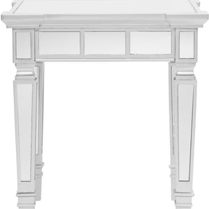 Homeroots 24" Silver Glass Square End Table   402482