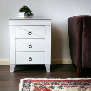 Homeroots 26" Silver End Table With Three Drawers   402511