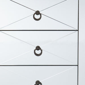 Homeroots 26" Silver End Table With Three Drawers   402511