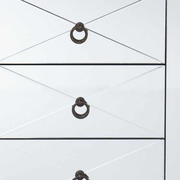 Homeroots 26" Silver End Table With Three Drawers   402511