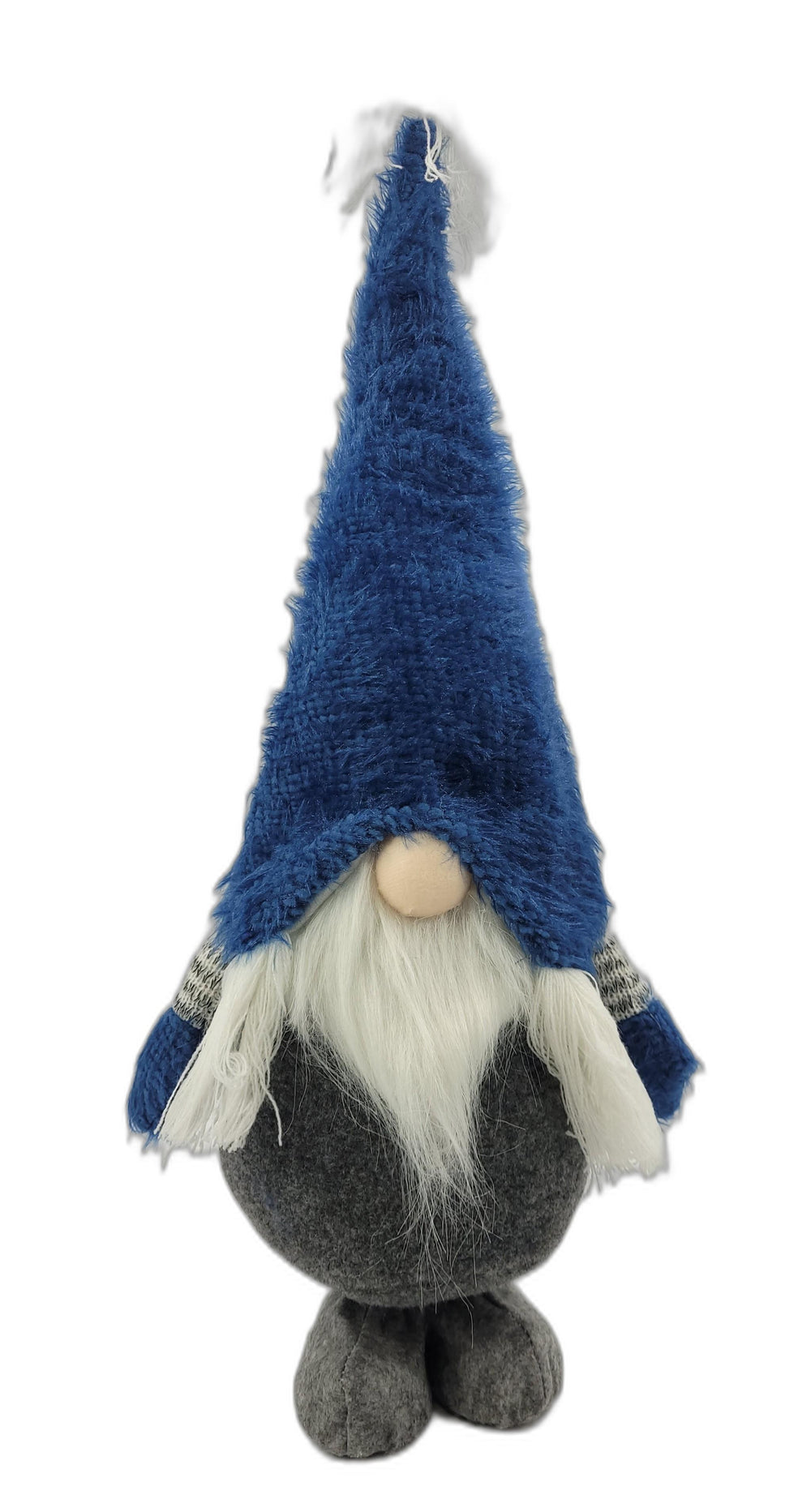 Homeroots Royal Blue Fuzzy Hat Standing Gnome  Fabric 402541