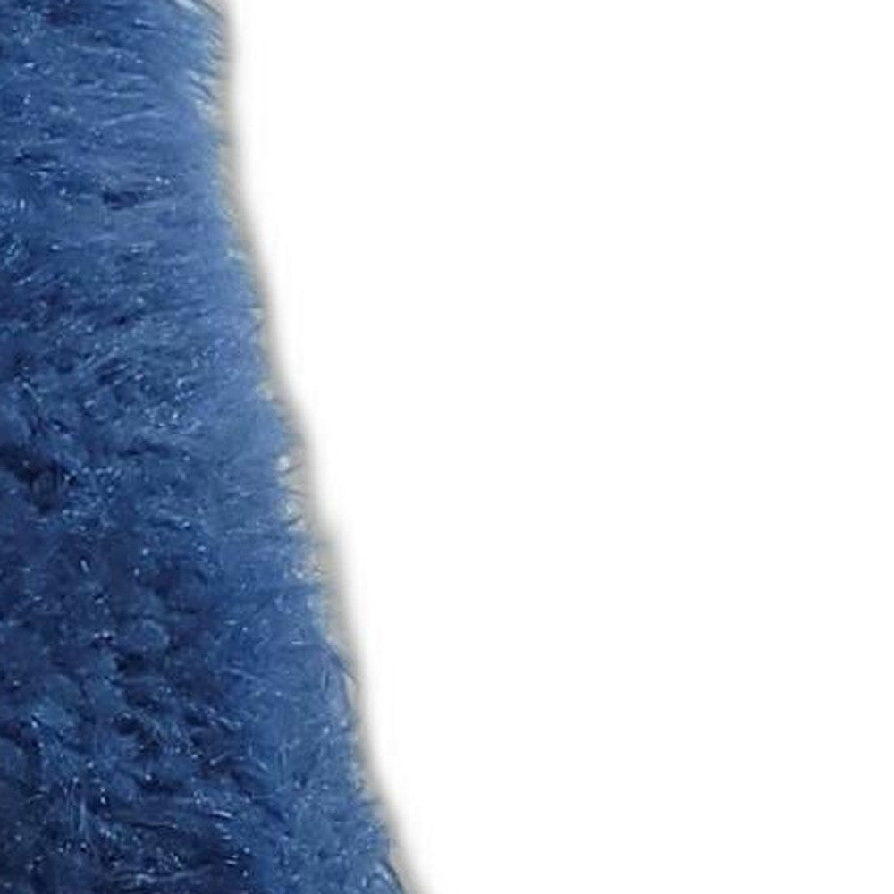 Homeroots Royal Blue Fuzzy Hat Standing Gnome  Fabric 402541