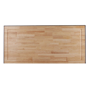 Homeroots Brown And Natural 48" Kitchen Island With Storage  Manufactured Wood 402543