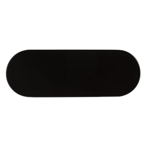 Homeroots Gold Black And White Metal Oval Bar Cart With Wine Storage   402550