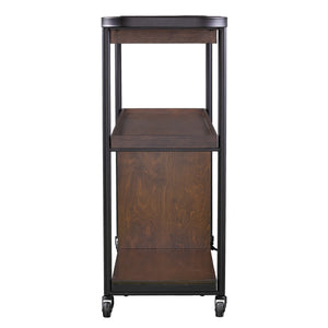 Homeroots Brown Rolling Bar Cart   402562