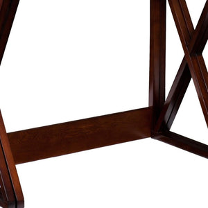HomeRoots 46" Brown Solid Wood A-Frame Console Table – Elegant Entryway Furniture for Stylish Home Décor 402573