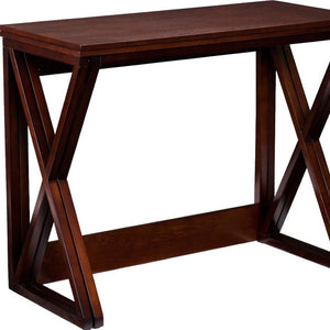 HomeRoots 46" Brown Solid Wood A-Frame Console Table – Elegant Entryway Furniture for Stylish Home Décor 402573