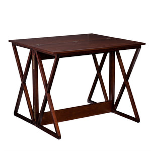 HomeRoots 46" Brown Solid Wood A-Frame Console Table – Elegant Entryway Furniture for Stylish Home Décor 402573