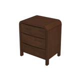 English Elm Ashcroft Furniture - Lionel Mid Century Modern Solid Wood Nightstand 3-Drawer Bed Side Table