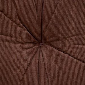 Homeroots Corduroy Styled Dark Brown Tufted Floor Pillow   402732