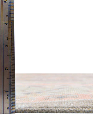 Unique Loom Whitney Geneva Machine Made Border Rug Pink, Blue/Light Blue/Gray 8' 0" x 10' 0"