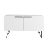 Manhattan Comfort Beekman Mid-Century Modern Accent Cabinet White 402AMC198