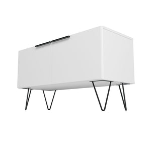 Manhattan Comfort Beekman Mid-Century Modern Accent Cabinet White 402AMC198