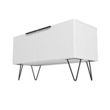 Manhattan Comfort Beekman Mid-Century Modern Accent Cabinet White 402AMC198