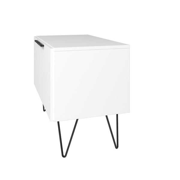 Manhattan Comfort Beekman Mid-Century Modern Accent Cabinet White 402AMC198