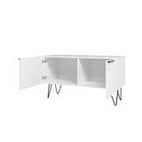 Manhattan Comfort Beekman Mid-Century Modern Accent Cabinet White 402AMC198