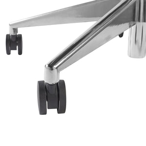 Oroblanco Ergonomic High Back Office Chair - Sleek Black Mesh & Fabric with Polished Aluminum Base