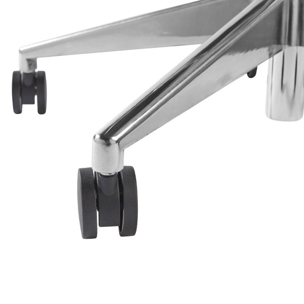 EuroStyle Oroblanco Ergonomic Mesh Task Chair with Synchro Tilt and Polished Aluminum Base Black/Polished Aluminum 402B