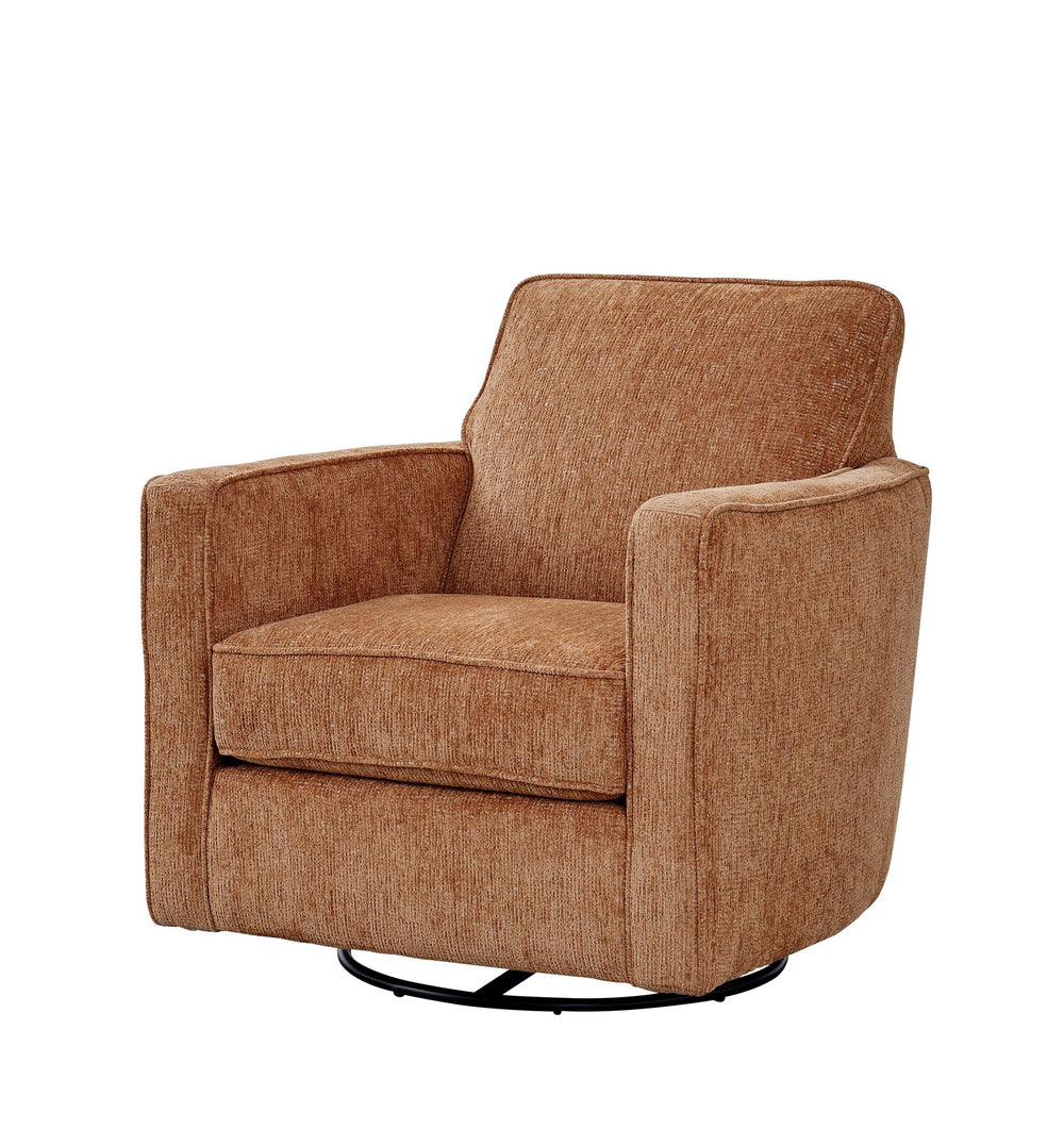 Fusion Wowza Sand Impulse Brandy Swivel Glider Chair - Durable, Stylish, 360-degree Motion & Comfort! Brandy Ws ,100% Polyester 402g Impulse Brandy Swivel Glider