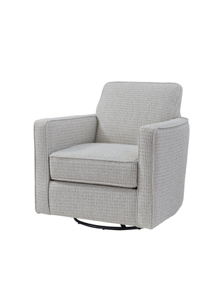 Fusion Hobnob Stitches Cotton Swivel Glider Chair In Stylish Grey And White - Comfortable & Durable Design Grey And White Ws ,100% Polypropylene 402g Stitches Cotton Swivel Glider