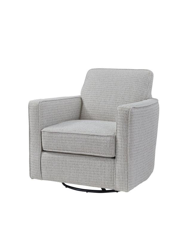 Fusion Hobnob Stitches Cotton Swivel Glider Chair In Stylish Grey And White - Comfortable & Durable Design Grey And White Ws ,100% Polypropylene 402g Stitches Cotton Swivel Glider