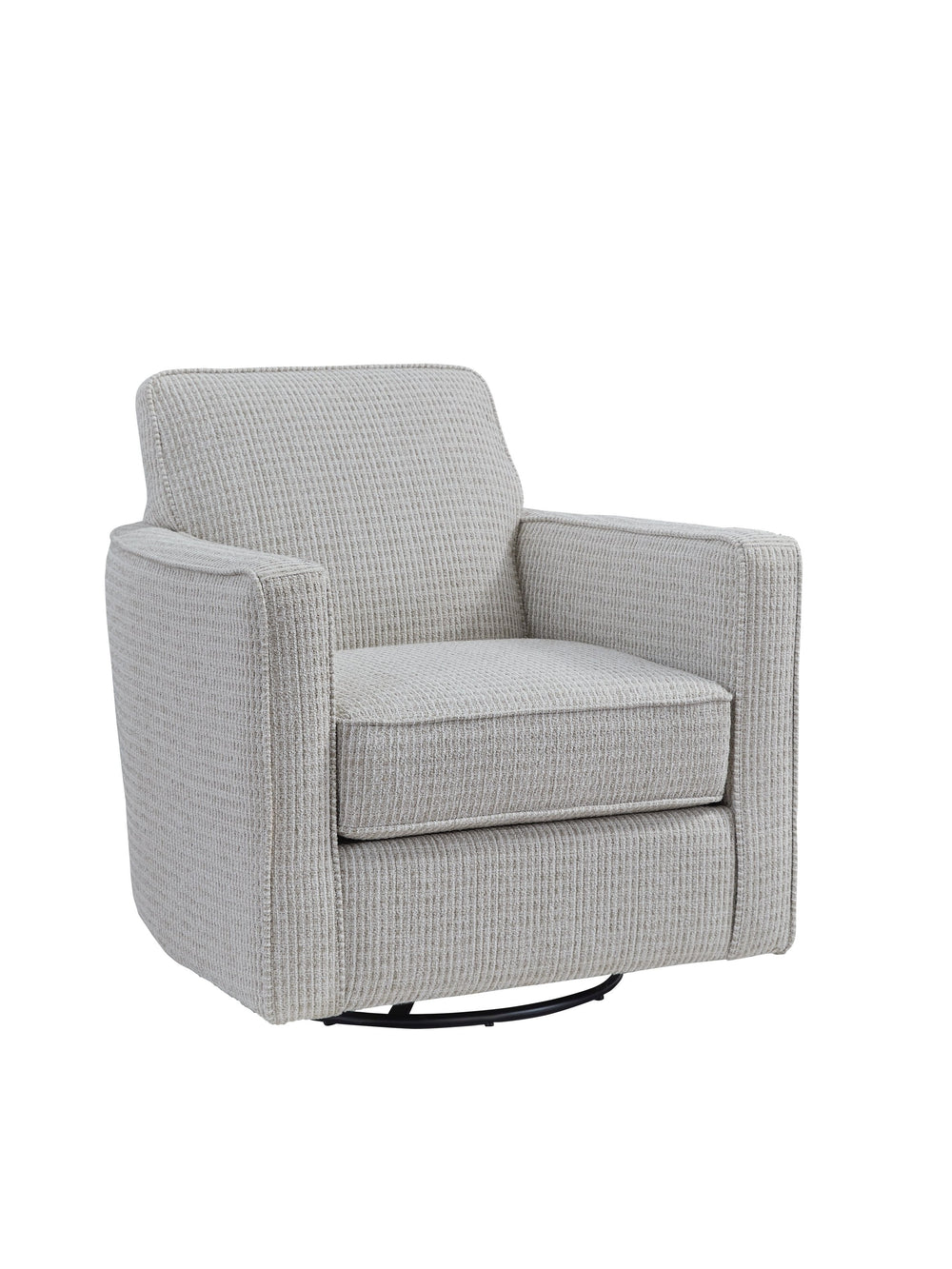 Fusion Hobnob Stitches Cotton Swivel Glider Chair In Stylish Grey And White - Comfortable & Durable Design Grey And White Ws ,100% Polypropylene 402g Stitches Cotton Swivel Glider