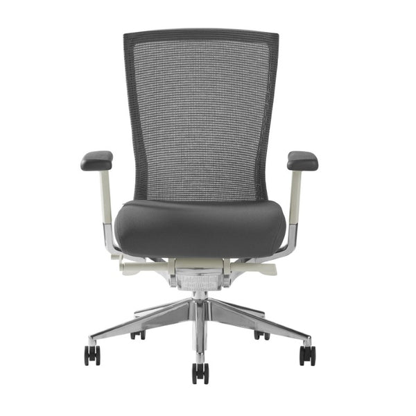 EuroStyle Oroblanco Ergonomic Mesh Task Chair with Synchro Tilt and Polished Aluminum Base Gray/Polished Aluminum 402W