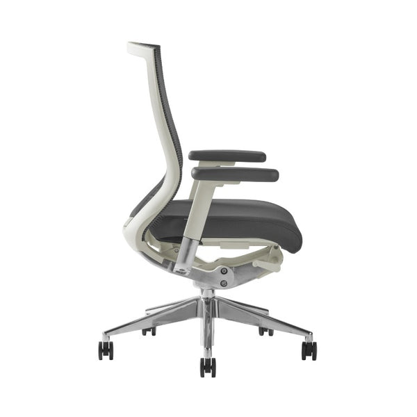 EuroStyle Oroblanco Ergonomic Mesh Task Chair with Synchro Tilt and Polished Aluminum Base Gray/Polished Aluminum 402W