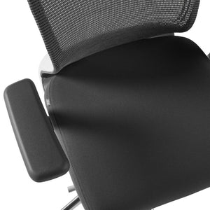 EuroStyle Oroblanco Ergonomic Mesh Task Chair with Synchro Tilt and Polished Aluminum Base Gray/Polished Aluminum 402W